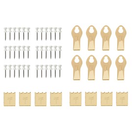 Takker Refill Pack of 52 Includes 36x Takker Picture Hooks, 8X Picture Hooks and 8X Takker Canvas Print Hangers Compatible with Takker Picture Hanging Tool - for Pictures Clocks Decorations