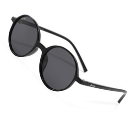 ATOM Polarized 100% UV Protection Kids Sunglasses - Aged between 5-12 Years Children Sunglasses for Boys and Girls (Gray Lens, Black & Black)