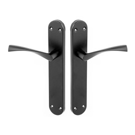 Arco Türgriff-Set mit runder Platte – schwarzer Griff im modernen und eleganten Stil