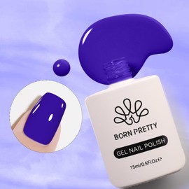 Born Pretty Hema-Free Gel Nail Polish, 15ml Royal Blue Soak Off U V LED Gel Polish Nail Art Design Manicure Salon DIY Home,Gift for Girls