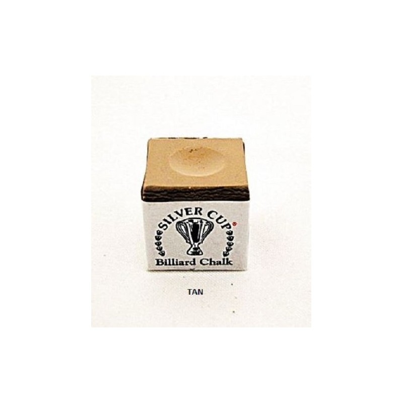 Half Dozen Tan Silver Cup Pool Cue Chalk