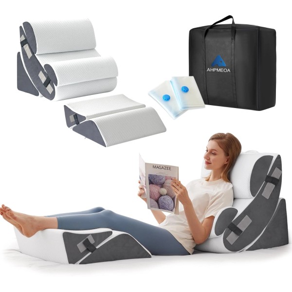 Ahpmeoa 6PCS Wedge Pillow Set for after Surgery, Orthopedic Bed