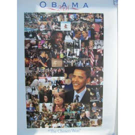 BARACK OBAMA WINNING POSTER 24" by 18" NICE NEW 44th PRESIDENT "THE CHOSEN ONE"