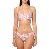 Emporio Armani Women's Bandeau Bikini Set, Bianco/Logo Multicol