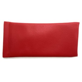 Garment PU Leather Glasses Case, Sunglasses Case, Dedicated Case, Red