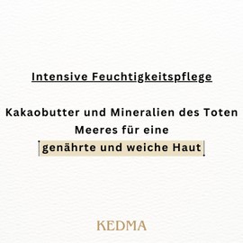 Kedma - Body Butter Lemongrass - Moisturising Body Butter with Cocoa Butter and Dead Sea Minerals - For Dry Skin - 250g