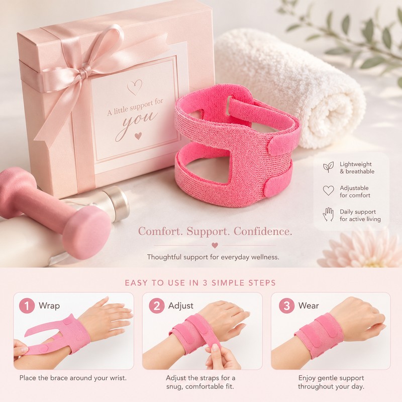 Adjustable Wrist Support Brace for Sports & Yoga – Slim