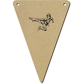 5 x 140mm 'Karate Kick' Wooden Bunting Flags (BN00063734)