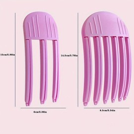 2PCS Wind Shaping Styling Combs for Fluffy Bangs, Fluffy Hair Root Clips, High Crown Volume Comb, Instant No-Trace Hair Root Lifting Clips (Black)