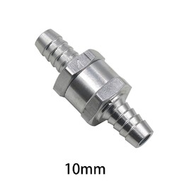 ExcInter One Way Aluminium Fuel Non Return Check Valve Alloy for Petrol Diesel Oil Water Chrome Car Auto Carburettor Low Pressure Systems Hose