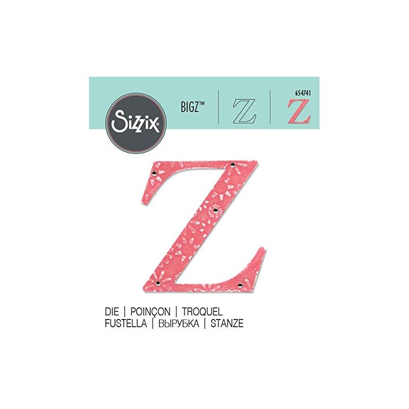 Sizzix Bigz Alphabet Uppercase Die Sassy Serif Letter "Z" by