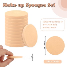 30 Pack Make up Sponges, Makeup Sponge, Dry Wet Use Foundation Sponge for Liquid Foundation, Concealer, Cream, Loose Powder