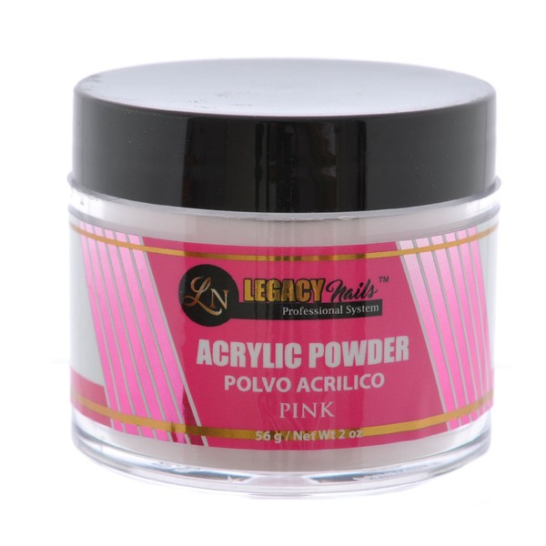 Legacy Nails Professional White Acrylic Powder, 2 ounce / 56 g - Made in USA (Pink 2 ounces)