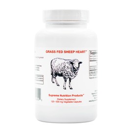 Supreme Nutrition Grass Fed Sheep Heart. 120 Pure Ovine Heart Capsules