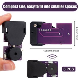 6pcs Cricket Noise Maker Prank, Remote Control Hidden Sound Prank Device with 16 Sounds Beeping & Chirping Funny Joke Gag Gift for Adults & Kids Office Home School Car (Purple)