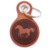 Samunshi® Leather Keyring with Engraving with Various Motifs Gifts Made