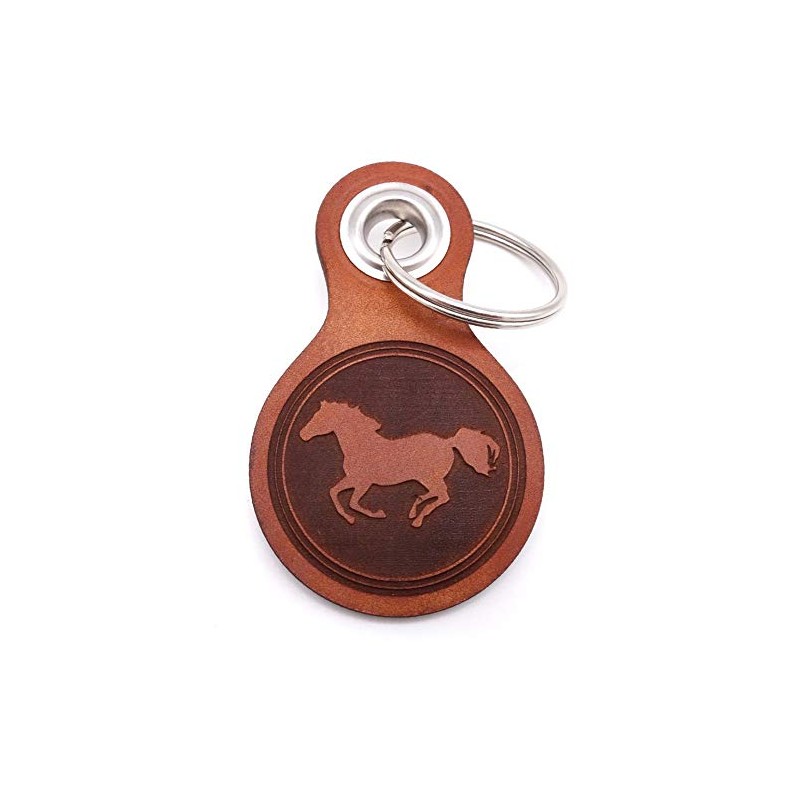 Samunshi® Leather Keyring with Engraving with Various Motifs Gifts Made