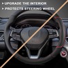 GIANT PANDA Microfiber Leather Steering Wheel Cover for Honda Accord,Civic,CR-V,HR-V,Pilot(Diamond-Pattern-Black+Red