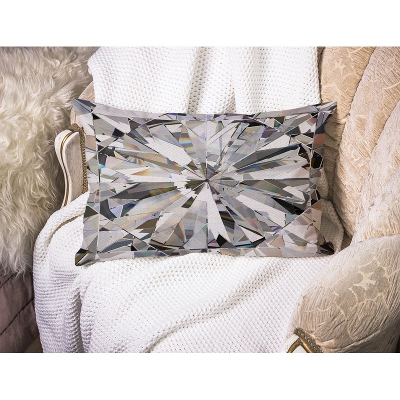 BGBDEIA Abstract Diamond Crystal Pattern Decorative Linen Cushion Covers 30