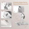 Stainless Steel Grill Lid Hinge Kit Compatible with We-BER Smokey