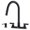 APPASO Black 2 Handle Kitchen Faucets, 4 Hole Kitchen Faucets