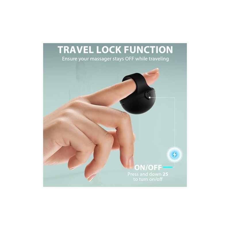GetaYa Mini Finger Massage Ball, Waterproof Rechargeable Multifunctional Body Massage