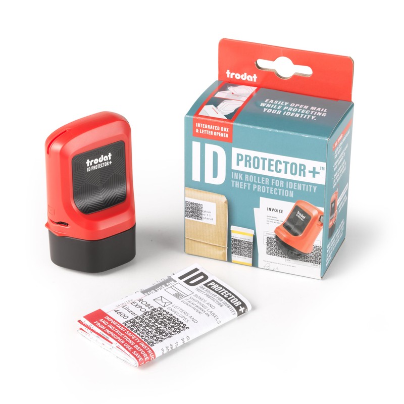 Trodat ID Protector+ Rollerball Pen (Red) - Privacy Roller Stamp