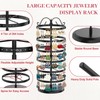 TANOSAN 6-Layer Jewellery Stand, Rotating Jewellery Holder, Earring Holder, Earring