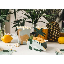Libetui Set of 6 Snack Boxes Dino Dinosaur Snack Box Cardboard Dinosaur Party Tableware Birthday Boy Girl