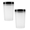 HONMEET 2pcs Manicure Men Nail Pen Cup Reusable Plastic Wash