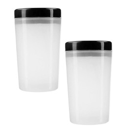 HONMEET 2pcs Manicure Men Nail Pen Cup Reusable Plastic Wash Cup for Nail Gel Portable Art Painting Tool