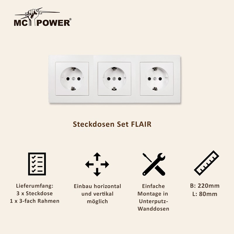 MC POWER - FLAIR – Socket Set | White, Matt