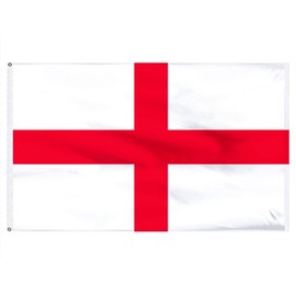 1/2/4/10 X Large St George’s Cross England Flag 5ft x 3ft (150cm x 90cm) for EURO 2024 Football Rugby English National Flags with Double Stitched Seam and Metal Eyelets (1 Pack)