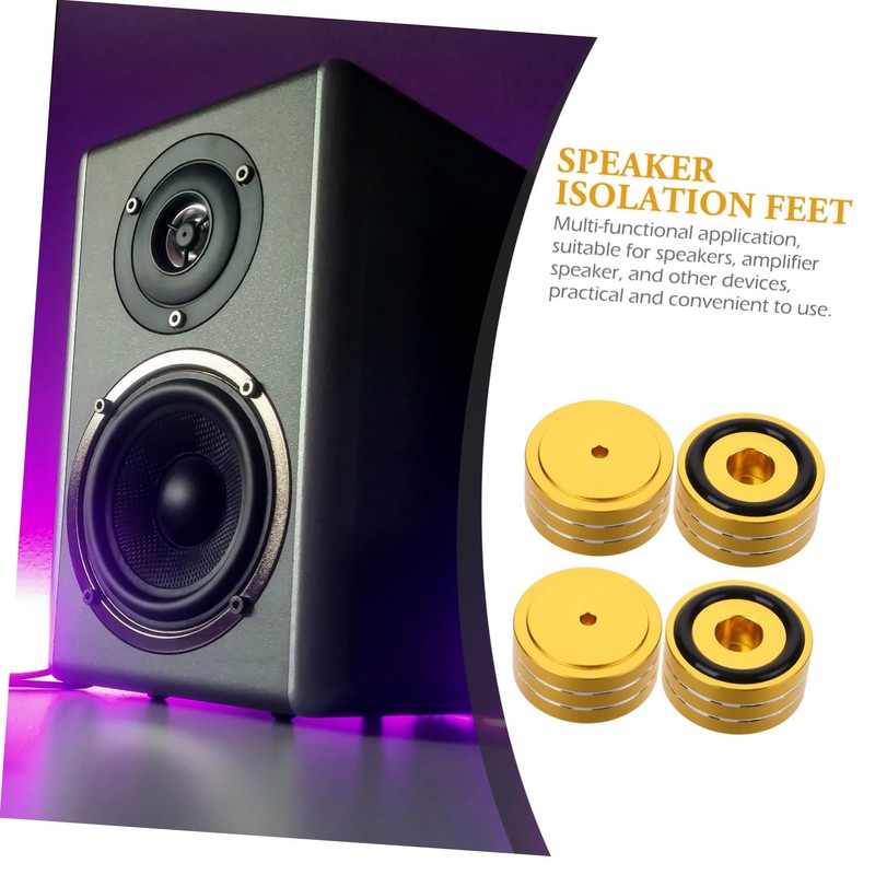 LABRIMP 4 Sets Speaker Cabinet Feet Pads Slip Ring Isolating