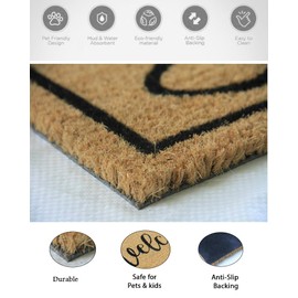 Decorgeous Large Outdoor Brown Coir Doormat Designs for Front Door Entry - Stylish, Durable, and Functional Mats to Enhance Your Home'S Curb Appeal (Pack of 1) (Welcome)