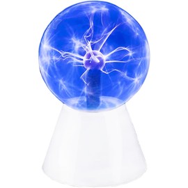 The Dreidel Company Interactive Plasma Ball, Nebula, Thunder Lightning, Plug-in for Use As Parties, Decorations, Home Projects, 7.75 Inch Plasma Ball (Blue Plasma)