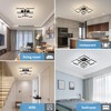 GEADI Modern LED Ceiling Light, 64W Black Flush Mount Light