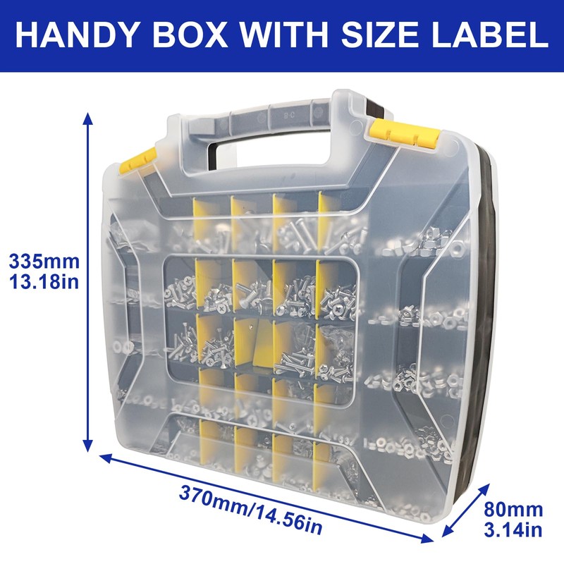 2025 Pieces Hardware Assortment Kit, Nuts and Bolts Assortment Kit,