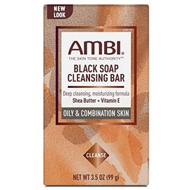 Ambi Jabón negro con manteca de karité, 3.5 onzas (paquete de 6)