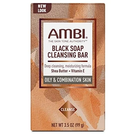Ambi Jabón negro con manteca de karité, 3.5 onzas (paquete de 6)