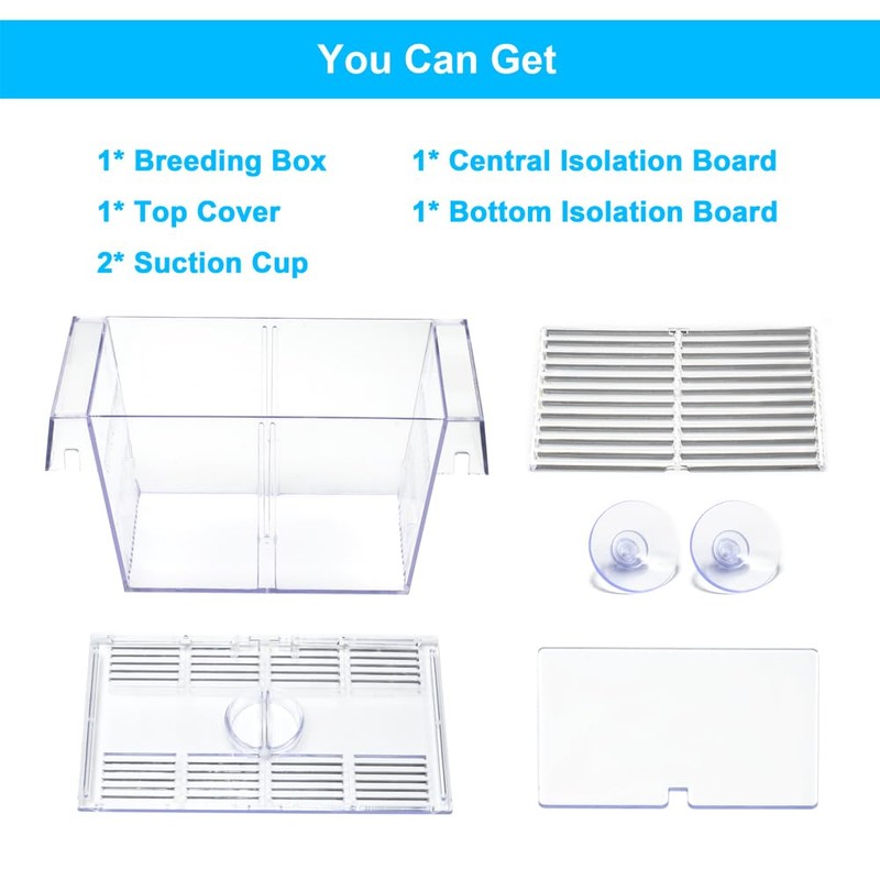 DaToo Fish Breeding Box Aquarium Holding Tank Transparent Fish Isolation
