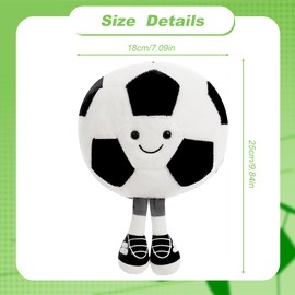 DAJASD Plush Football Toy, 25 cm Plush Football, Football Plush Toy Toy, Football Cushion Plush Toy, Football Plush Cushion, Football Gifts Boys for Football Lovers and Boys Girls