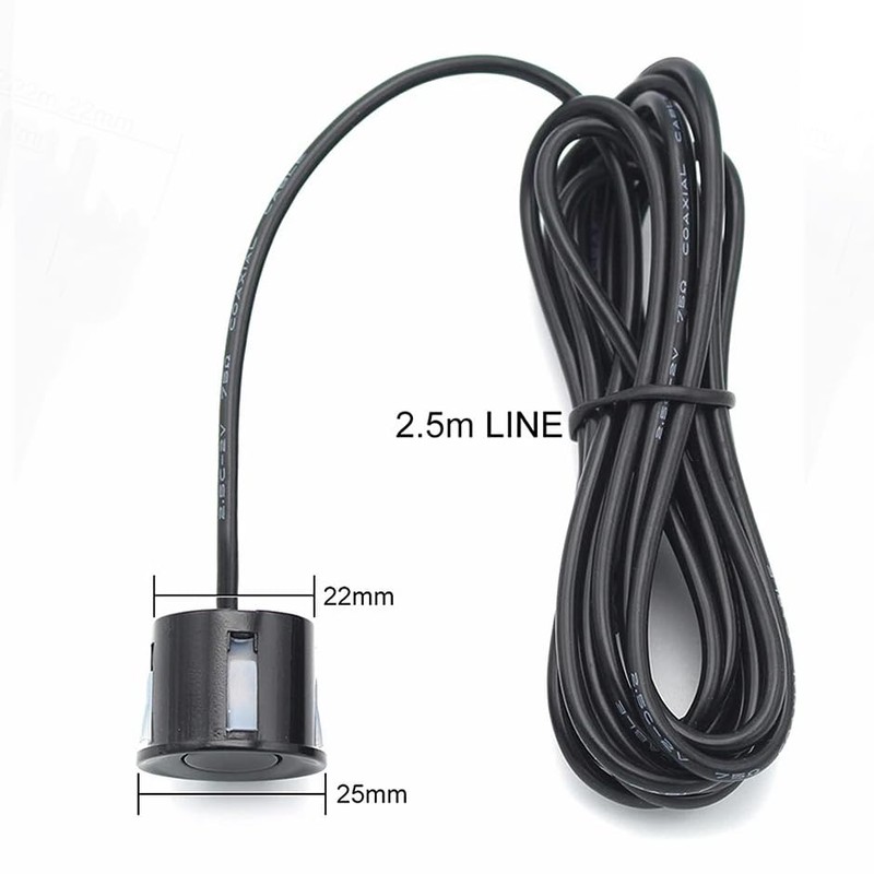 ASVEGE Rückfahr Radar LED Parksensor,Halbmond 4 Sensor, Rückfahrsicherung, Parkradar Monitorsystem