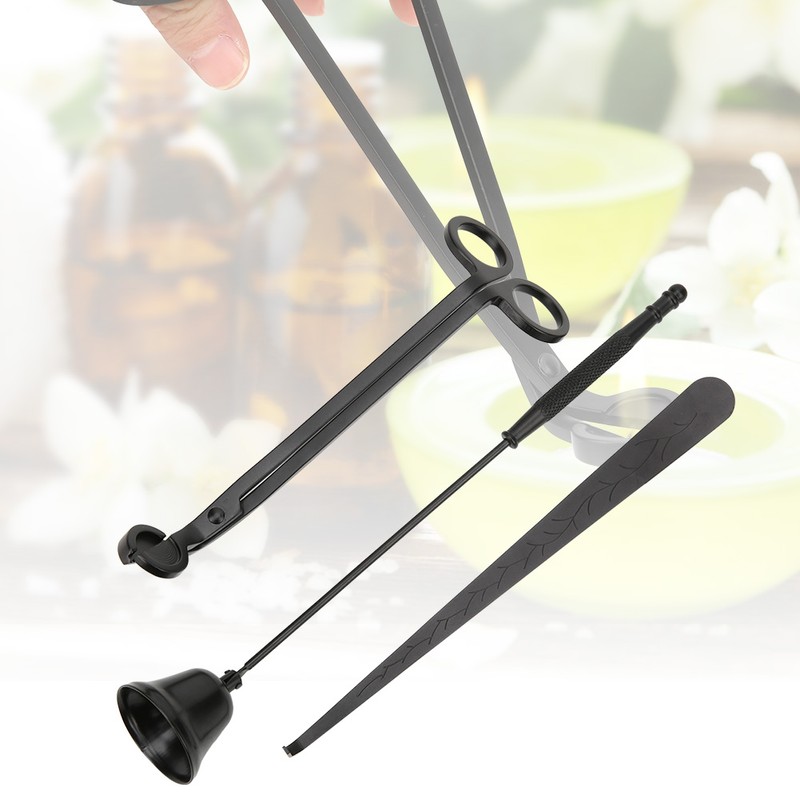 3PCS Stainless Steel Candle Fire Cover Wick Trimmer Scissors Candlewick
