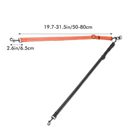 Doppelleine für 2 Hunde, 360° Drehbare Hundeleine für Zwei Hunde, Hundeleine für 2 Hunde, für Kleine Mittelgroße und Große Hunde Welpen Lauftraining(Color:Schwarz+Orange)