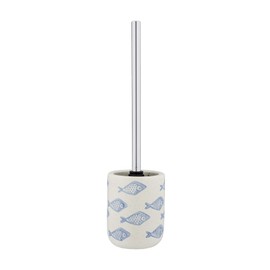 Wenko Aquamarin Toilet Brush Holder, Ceramic, Beige, 10 x 40 x 10 cm