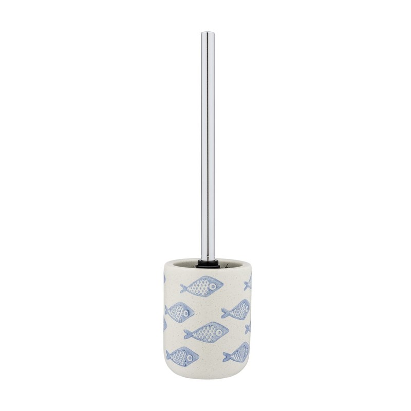 Wenko Aquamarin Toilet Brush Holder, Ceramic, Beige, 10 x 40