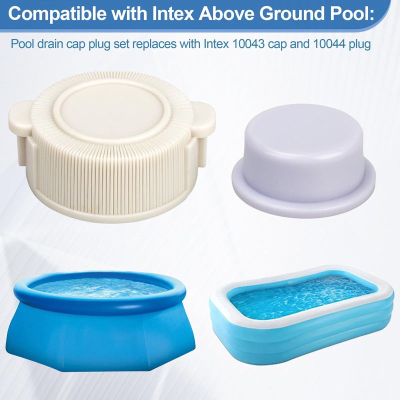 4569 Pool Drain Cap Plug for Intex Above Ground Pool,