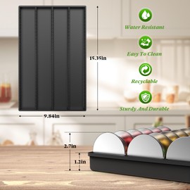 MZLlanyun For Nespresso Vertuo capsules - Premium coffee pod drawer built-in organizer designed for counter use (44 large pods or 60 small pods)