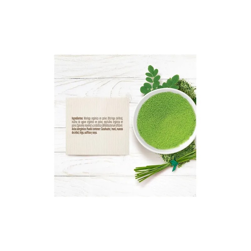 Mezcla Orgánica Moringa Y Spirulina Nature's Heart De 100g